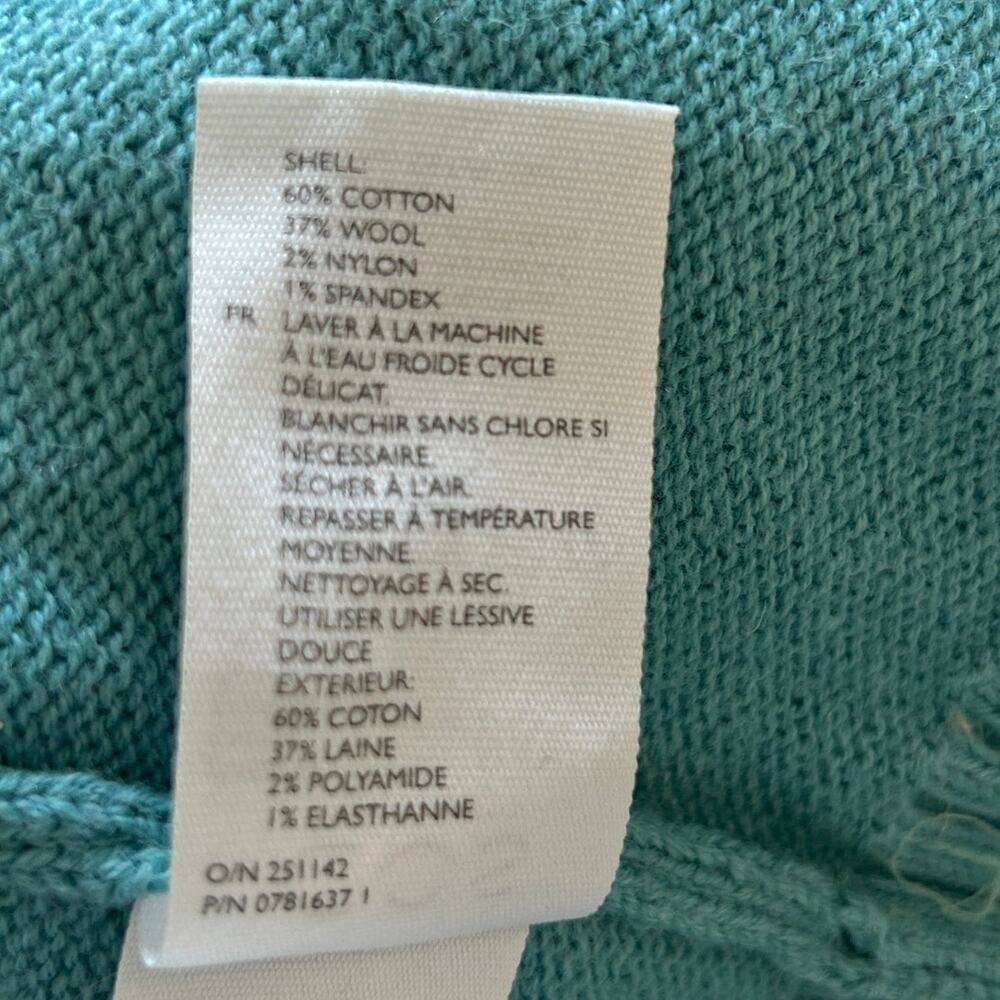 COS Crewneck Sweater SZ S Blue Abstract Design Preppy Quiet Luxury Slow Fashion - Picture 7 of 7